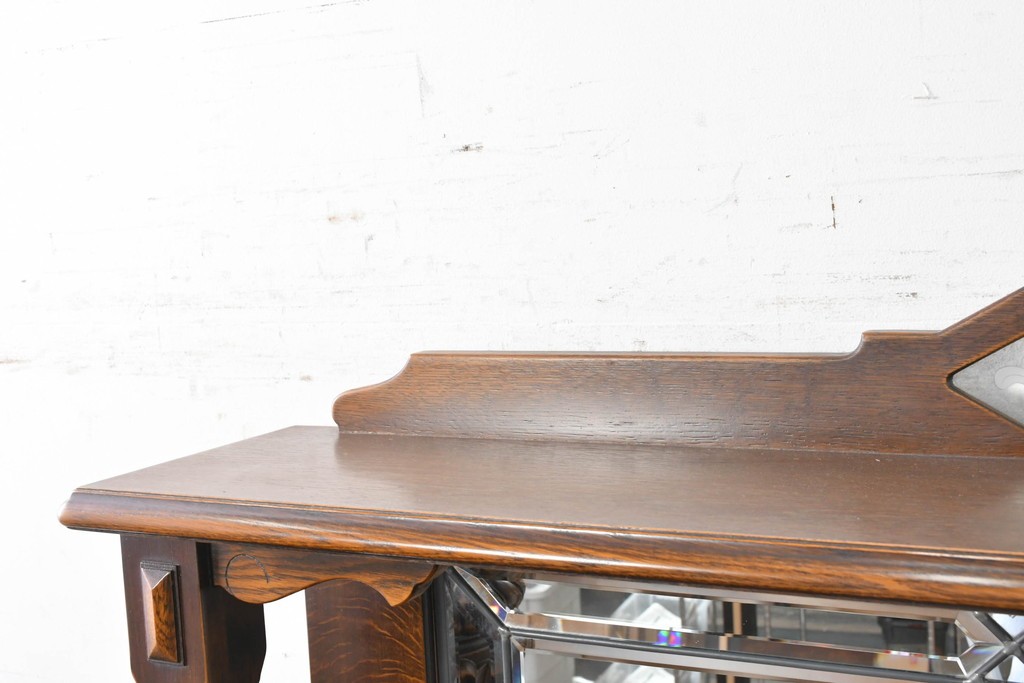 中古　美品　希少な廃番品　三越家具(現カントリーハウス)　Brugge(ブルージュ)　優美な装飾のミラー付きキャビネット　(R-087360)