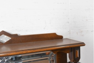 中古　美品　希少な廃番品　三越家具(現カントリーハウス)　Brugge(ブルージュ)　優美な装飾のミラー付きキャビネット　(R-087360)