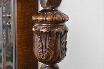 中古　美品　希少な廃番品　三越家具(現カントリーハウス)　Brugge(ブルージュ)　優美な装飾のミラー付きキャビネット　(R-087360)