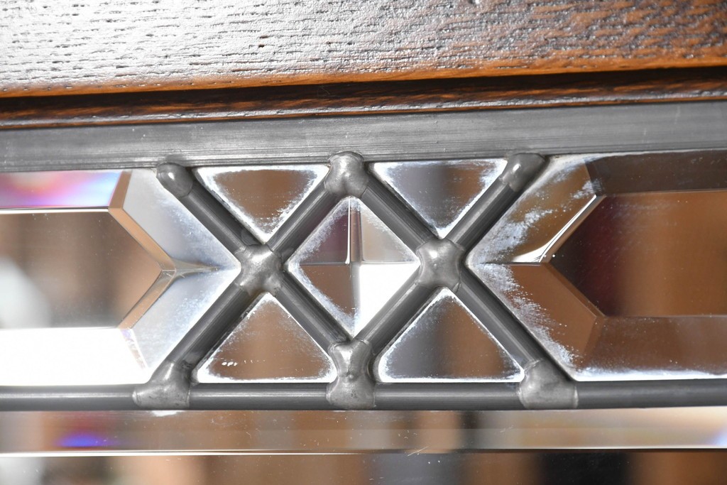 中古　美品　希少な廃番品　三越家具(現カントリーハウス)　Brugge(ブルージュ)　優美な装飾のミラー付きキャビネット　(R-087360)