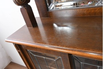 中古　美品　希少な廃番品　三越家具(現カントリーハウス)　Brugge(ブルージュ)　優美な装飾のミラー付きキャビネット　(R-087360)