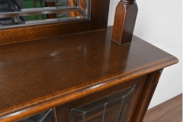 中古　美品　希少な廃番品　三越家具(現カントリーハウス)　Brugge(ブルージュ)　優美な装飾のミラー付きキャビネット　(R-087360)