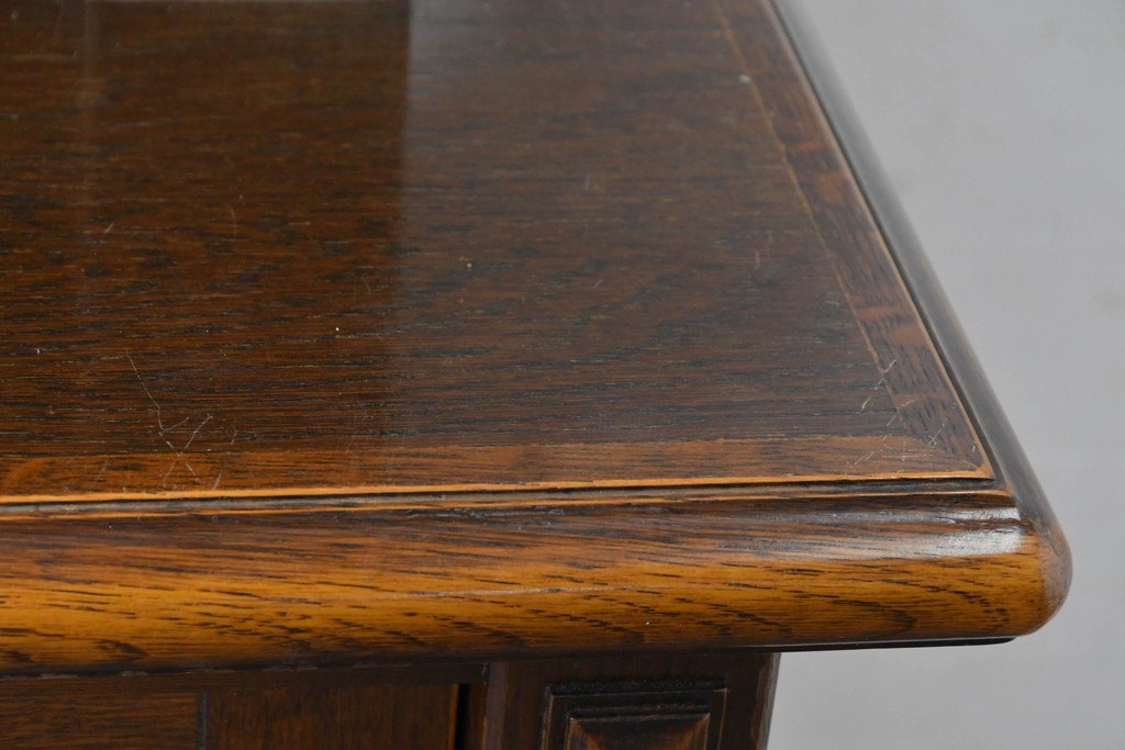 中古　美品　希少な廃番品　三越家具(現カントリーハウス)　Brugge(ブルージュ)　優美な装飾のミラー付きキャビネット　(R-087360)