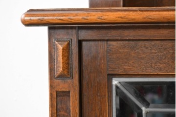 中古　美品　希少な廃番品　三越家具(現カントリーハウス)　Brugge(ブルージュ)　優美な装飾のミラー付きキャビネット　(R-087360)