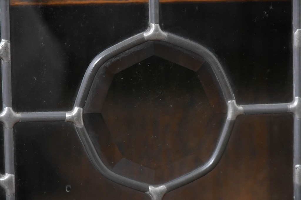 中古　美品　希少な廃番品　三越家具(現カントリーハウス)　Brugge(ブルージュ)　優美な装飾のミラー付きキャビネット　(R-087360)