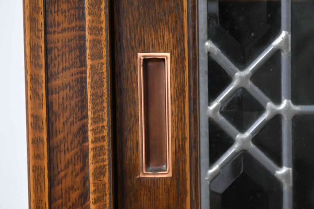 中古　美品　希少な廃番品　三越家具(現カントリーハウス)　Brugge(ブルージュ)　優美な装飾のミラー付きキャビネット　(R-087360)