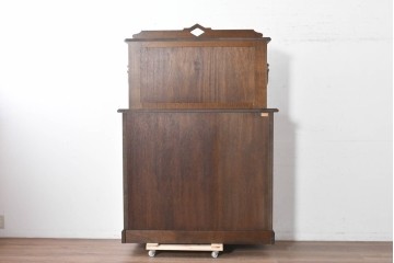 中古　美品　希少な廃番品　三越家具(現カントリーハウス)　Brugge(ブルージュ)　優美な装飾のミラー付きキャビネット　(R-087360)