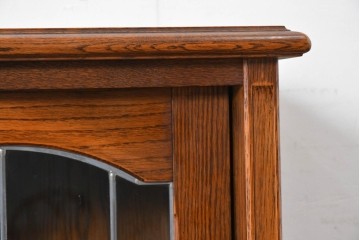 中古　希少な廃番品　三越家具(現カントリーハウス)　Brugge(ブルージュ)　ステンドグラス入り扉のサイドボード　(R-087361)