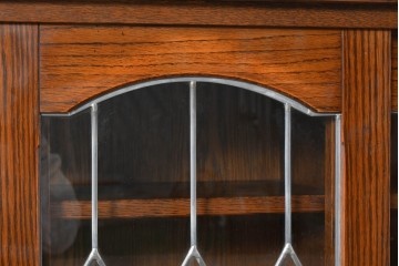 中古　希少な廃番品　三越家具(現カントリーハウス)　Brugge(ブルージュ)　ステンドグラス入り扉のサイドボード　(R-087361)