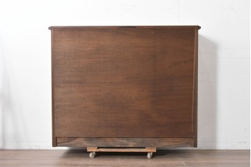 中古　希少な廃番品　三越家具(現カントリーハウス)　Brugge(ブルージュ)　ステンドグラス入り扉のサイドボード　(R-087361)