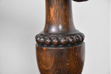 イギリスアンティーク　オーク材　クラシカルで重厚感のある収納付きモンクスベンチ　(R-087363)