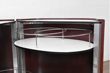 イタリアアンティーク　Tecno(テクノ)社　Eugenio Gerli(エウジェニオ・ジェルリ)デザイン　「Jamaica」　B106　ユニークなフォルムのバーキャビネット　(R-087365)