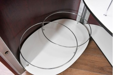 イタリアアンティーク　Tecno(テクノ)社　Eugenio Gerli(エウジェニオ・ジェルリ)デザイン　「Jamaica」　B106　ユニークなフォルムのバーキャビネット　(R-087365)