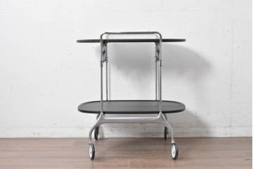 中古　イタリア　Kartell(カルテル)　GASTONE(ガストーネ)　折り畳めるトロリーワゴン　定価約15万円　(R-087366)