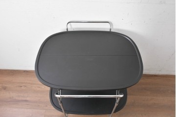 中古　イタリア　Kartell(カルテル)　GASTONE(ガストーネ)　折り畳めるトロリーワゴン　定価約15万円　(R-087366)