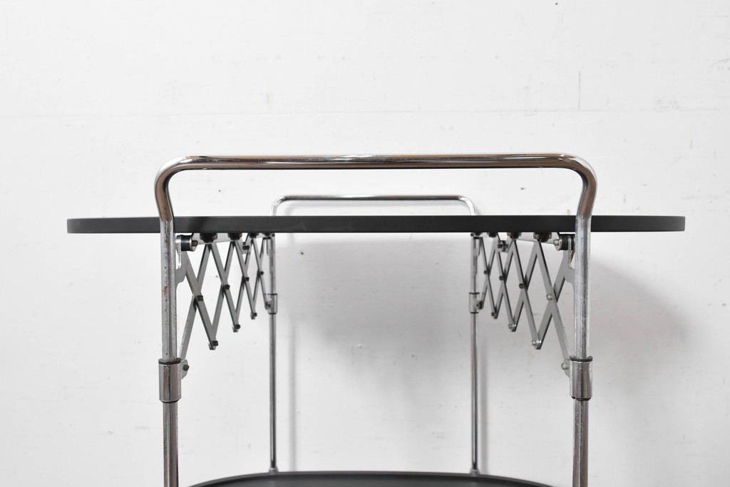 中古　イタリア　Kartell(カルテル)　GASTONE(ガストーネ)　折り畳めるトロリーワゴン　定価約15万円　(R-087366)