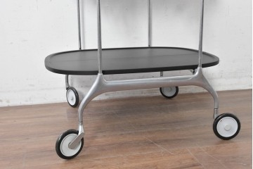 中古　イタリア　Kartell(カルテル)　GASTONE(ガストーネ)　折り畳めるトロリーワゴン　定価約15万円　(R-087366)