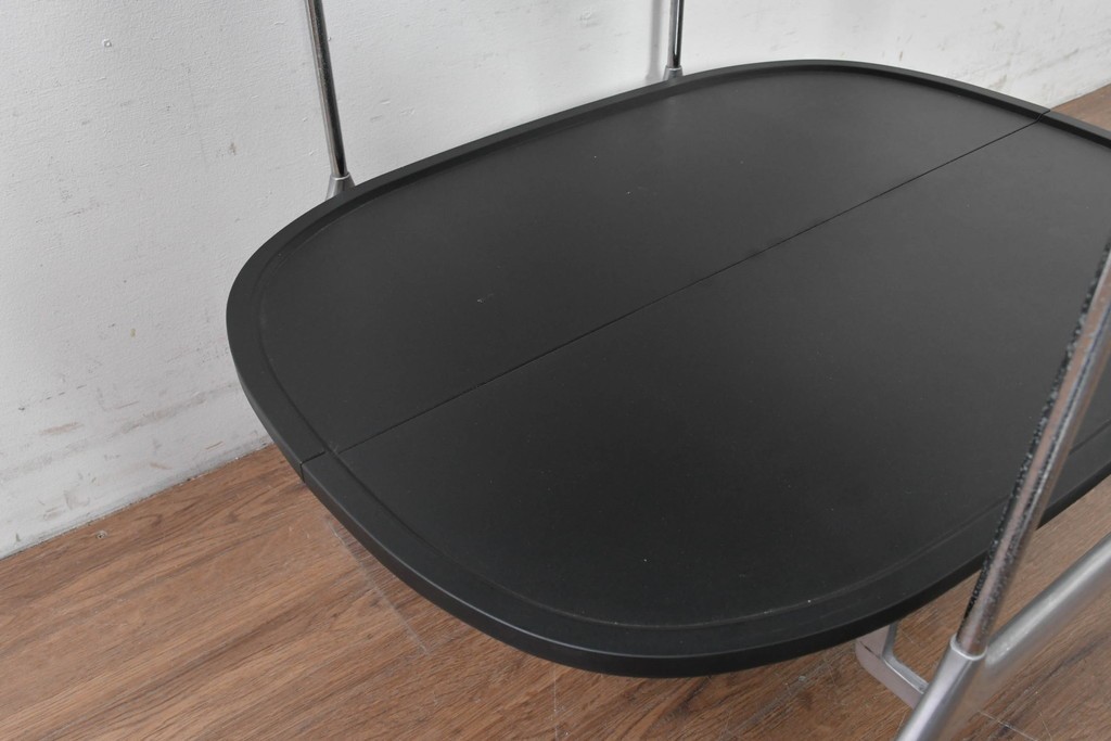 中古　イタリア　Kartell(カルテル)　GASTONE(ガストーネ)　折り畳めるトロリーワゴン　定価約15万円　(R-087366)