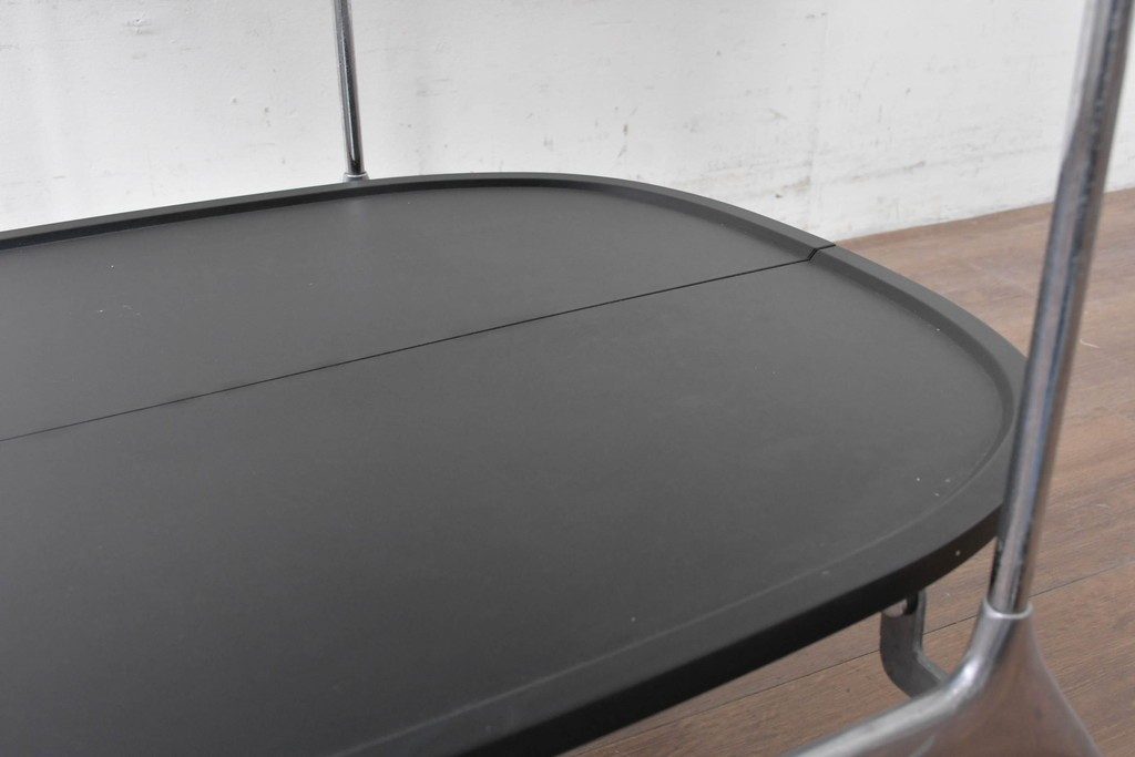 中古　イタリア　Kartell(カルテル)　GASTONE(ガストーネ)　折り畳めるトロリーワゴン　定価約15万円　(R-087366)