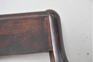 中古　美品　松本民芸家具　ラッシ座(ガマ座)がお洒落な#77型曲肘付きイス2脚セット　定価(2脚合計)約56万円　(R-087368)