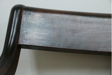 中古　美品　松本民芸家具　ラッシ座(ガマ座)がお洒落な#77型曲肘付きイス2脚セット　定価(2脚合計)約56万円　(R-087368)