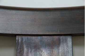 中古　美品　松本民芸家具　ラッシ座(ガマ座)がお洒落な#77型曲肘付きイス2脚セット　定価(2脚合計)約56万円　(R-087368)