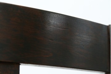 中古　美品　松本民芸家具　ラッシ座(ガマ座)がお洒落な#77型曲肘付きイス2脚セット　定価(2脚合計)約56万円　(R-087368)