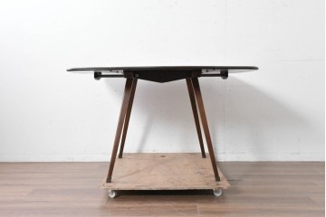 中古　美品　ERCOL(アーコール)　希少なスクエアモデルのドロップリーフテーブル　(R-087370)