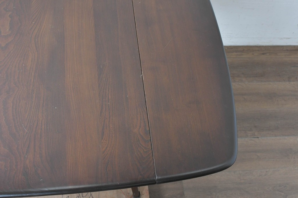 中古　美品　ERCOL(アーコール)　希少なスクエアモデルのドロップリーフテーブル　(R-087370)