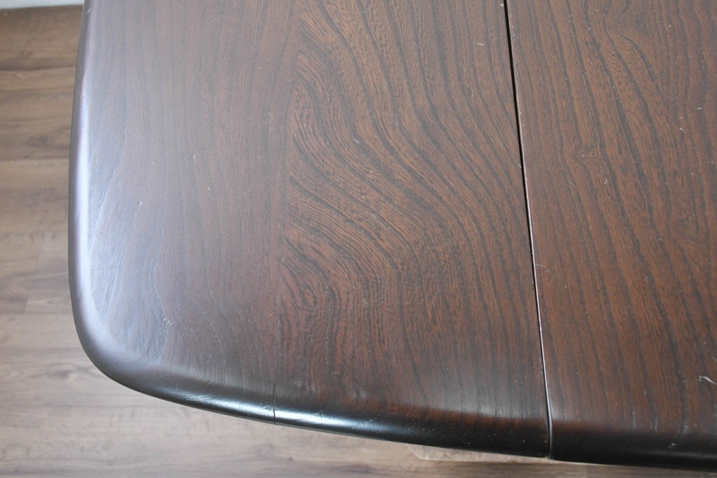 中古　美品　ERCOL(アーコール)　希少なスクエアモデルのドロップリーフテーブル　(R-087370)