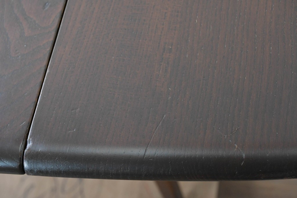 中古　美品　ERCOL(アーコール)　希少なスクエアモデルのドロップリーフテーブル　(R-087370)