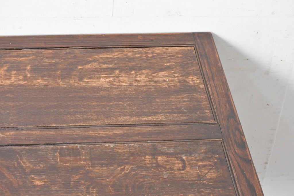 イギリスアンティーク　オーク材　大振りサイズのドローリーフテーブル　(R-087371)