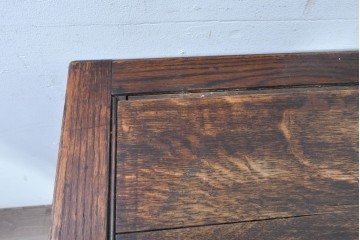 イギリスアンティーク　オーク材　大振りサイズのドローリーフテーブル　(R-087371)