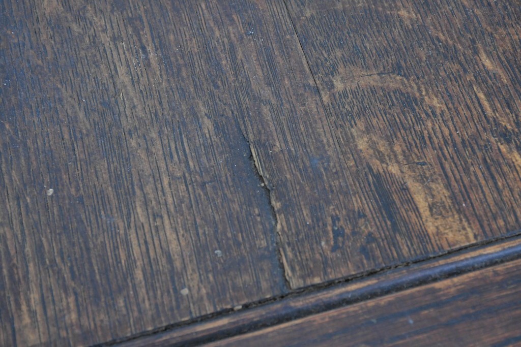 イギリスアンティーク　オーク材　大振りサイズのドローリーフテーブル　(R-087371)