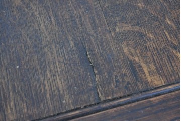 イギリスアンティーク　オーク材　大振りサイズのドローリーフテーブル　(R-087371)