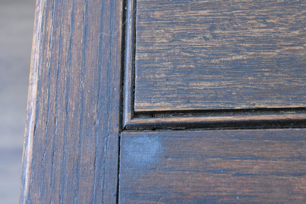 イギリスアンティーク　オーク材　大振りサイズのドローリーフテーブル　(R-087371)