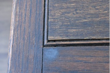 イギリスアンティーク　オーク材　大振りサイズのドローリーフテーブル　(R-087371)