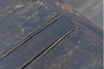 イギリスアンティーク　オーク材　大振りサイズのドローリーフテーブル　(R-087371)