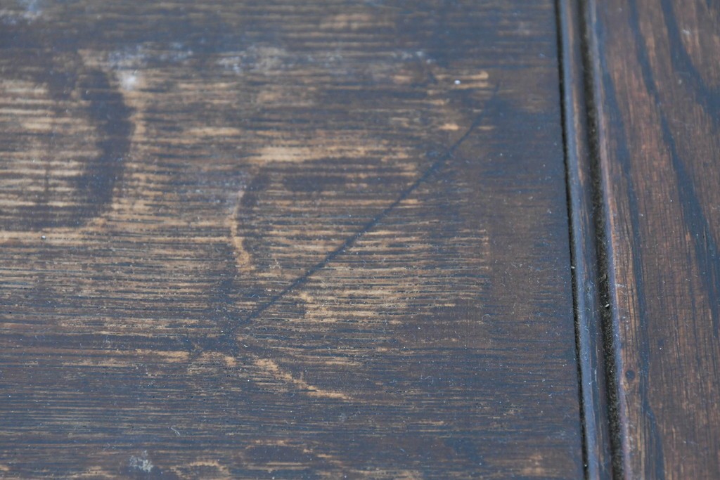 イギリスアンティーク　オーク材　大振りサイズのドローリーフテーブル　(R-087371)