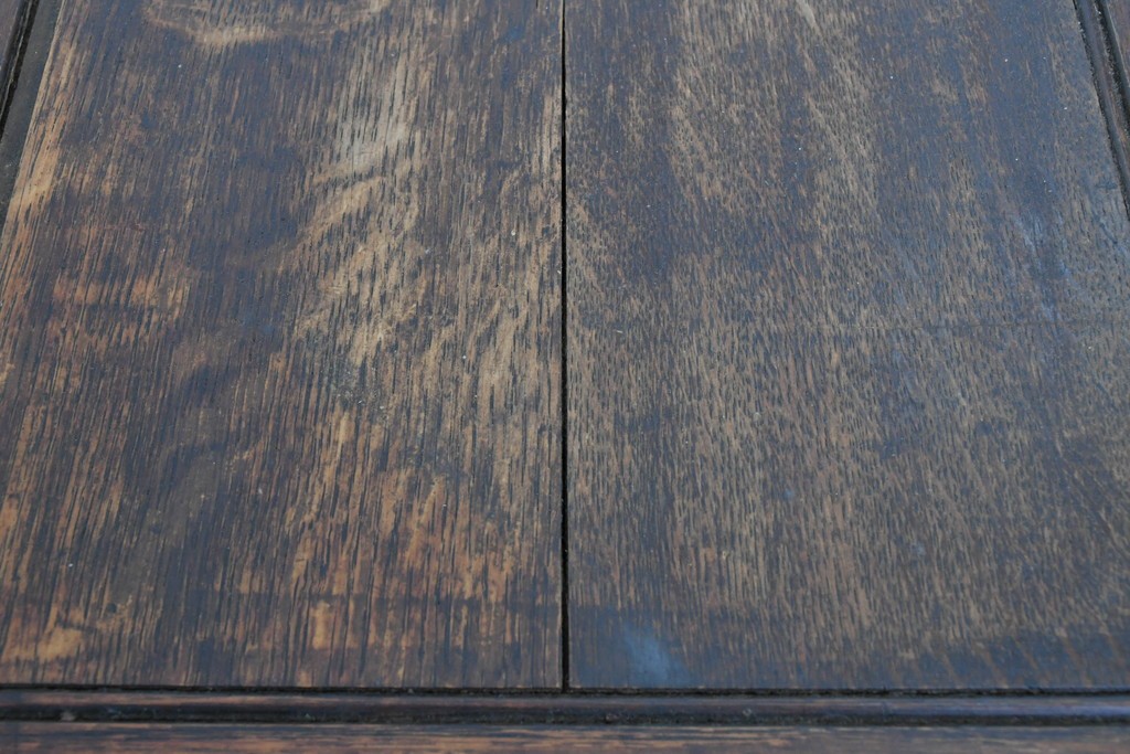 イギリスアンティーク　オーク材　大振りサイズのドローリーフテーブル　(R-087371)