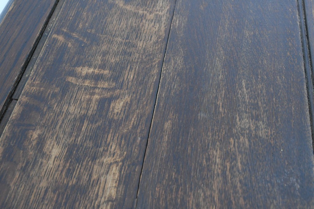 イギリスアンティーク　オーク材　大振りサイズのドローリーフテーブル　(R-087371)