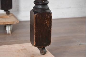 イギリスアンティーク　オーク材　大振りサイズのドローリーフテーブル　(R-087371)