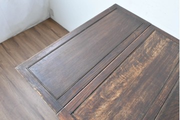 イギリスアンティーク　オーク材　大振りサイズのドローリーフテーブル　(R-087371)