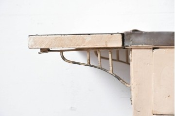 【簡易リペア限定品】和製アンティーク　天板銅板仕上げ　引き出しきのコンソールテーブル　(R-087372)