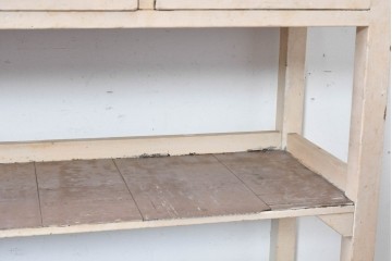 【簡易リペア限定品】和製アンティーク　天板銅板仕上げ　引き出しきのコンソールテーブル　(R-087372)