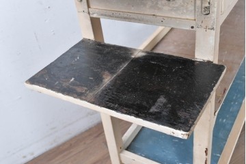 【簡易リペア限定品】和製アンティーク　天板銅板仕上げ　引き出しきのコンソールテーブル　(R-087372)