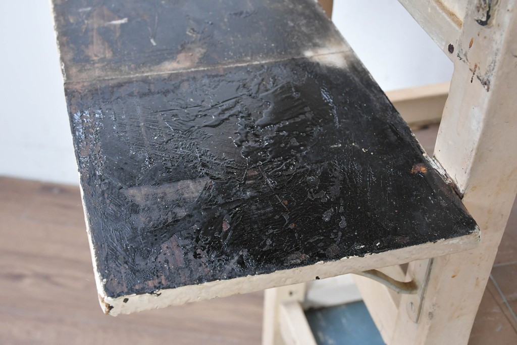 【簡易リペア限定品】和製アンティーク　天板銅板仕上げ　引き出しきのコンソールテーブル　(R-087372)