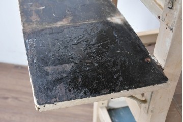 【簡易リペア限定品】和製アンティーク　天板銅板仕上げ　引き出しきのコンソールテーブル　(R-087372)