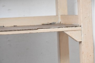 【簡易リペア限定品】和製アンティーク　天板銅板仕上げ　引き出しきのコンソールテーブル　(R-087372)