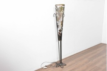 中古　エミール・ガレ風(Emile Galle)　ぶどう柄のフロアスタンド　(R-087373)